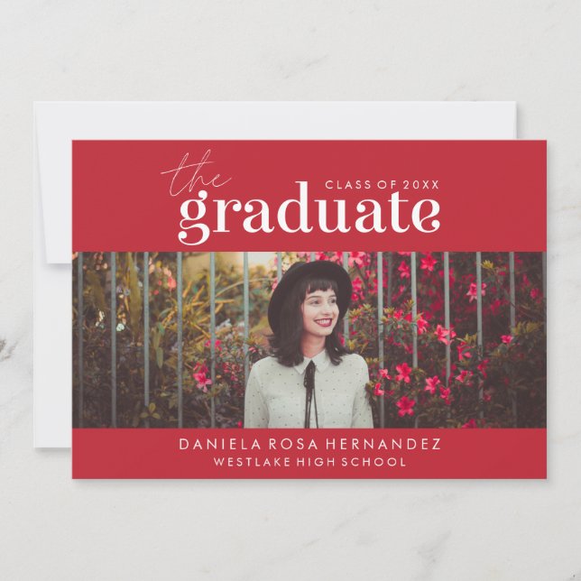 O GRADUADO OUSADO | CONVITE DE FORMATURA COM FOTO (Frente)