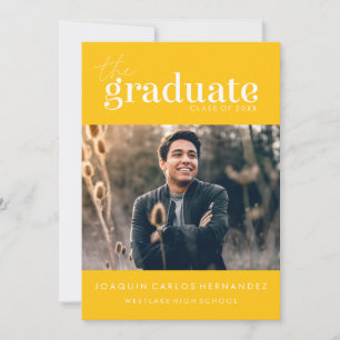 O GRADUADO OUSADO CONVITE DE FOTOGRAFIA DE GRADU