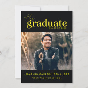O GRADUADO OUSADO CONVITE DE FOTOGRAFIA DE GRADU