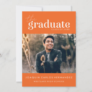 O GRADUADO OUSADO CONVITE DE FOTOGRAFIA DE GRADU