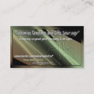 O gráfico de MakaraPhotos projetou o cartão de