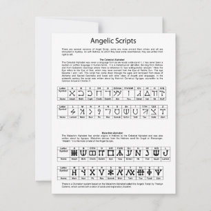 O Gráfico de Script Angelic do Alfabeto Celestial