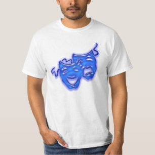 O grande azul mascara o t-shirt