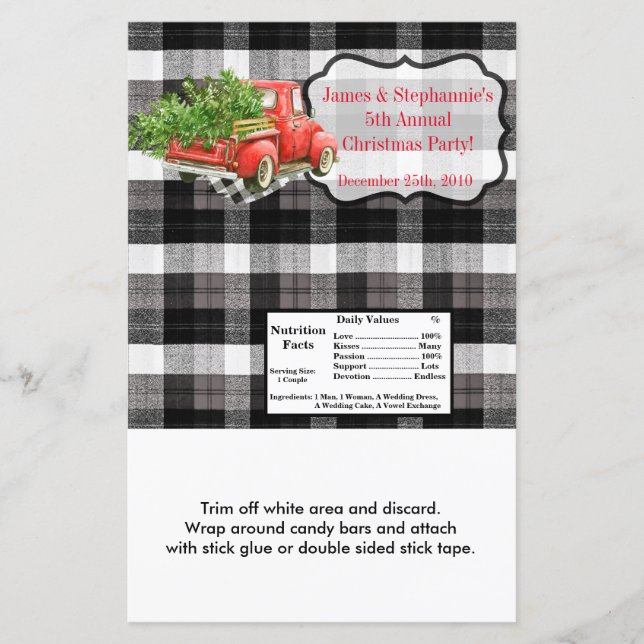 O Grande Bar de Hershey Wrapper XMAS Truck Natal B (Frente)