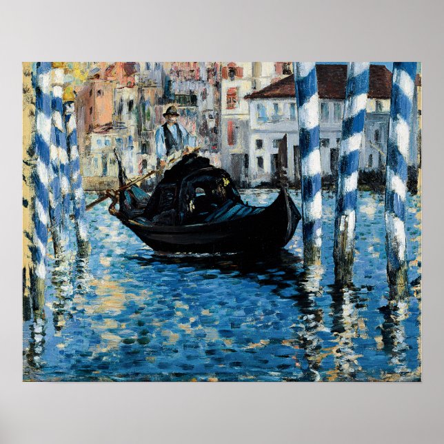 O Grande Canal de Veneza por Manet - Poster (Frente)