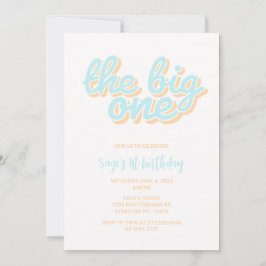 O grande convite para o primeiro aniversario de um