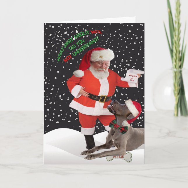 O Grande Dane Não Entendia Cartões Bonitos (Frente)