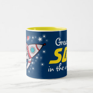 O "grande FILHO caneca azul/amarela do universo"