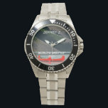 O grande pai do mundo! Relógio de pulso, canoas,<br><div class="desc">Este relógio de pulso, com ele é cara original da foto e a correia de aço inoxidável, é um grande presente para seu pai. A cara do relógio é uma foto com canoas coloridas em um lago com as montanhas no fundo. O texto é do "o grande pai mundo!" e...</div>