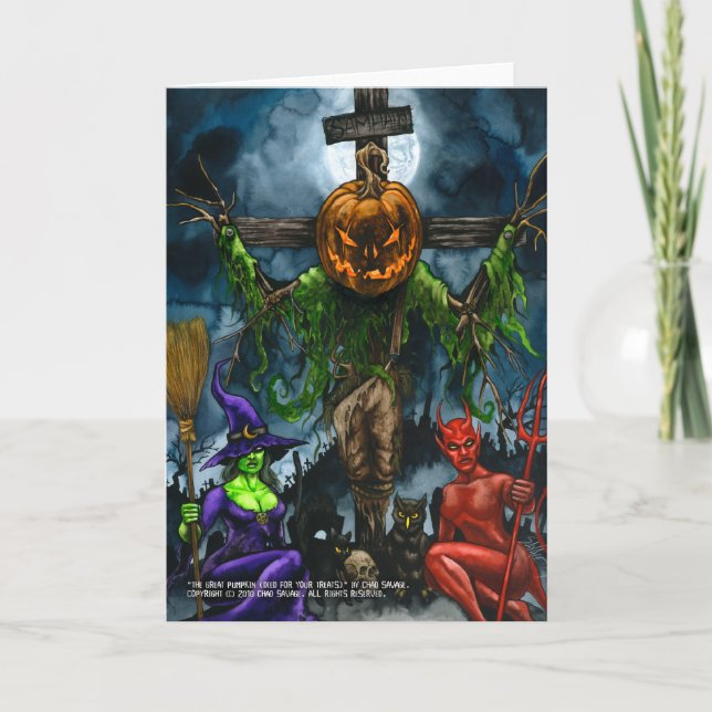 O grande seus deleites) cartão da abóbora (morreu (Frente)