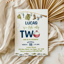 O Grande Um Pequeno Pescador Convite De Aniversári