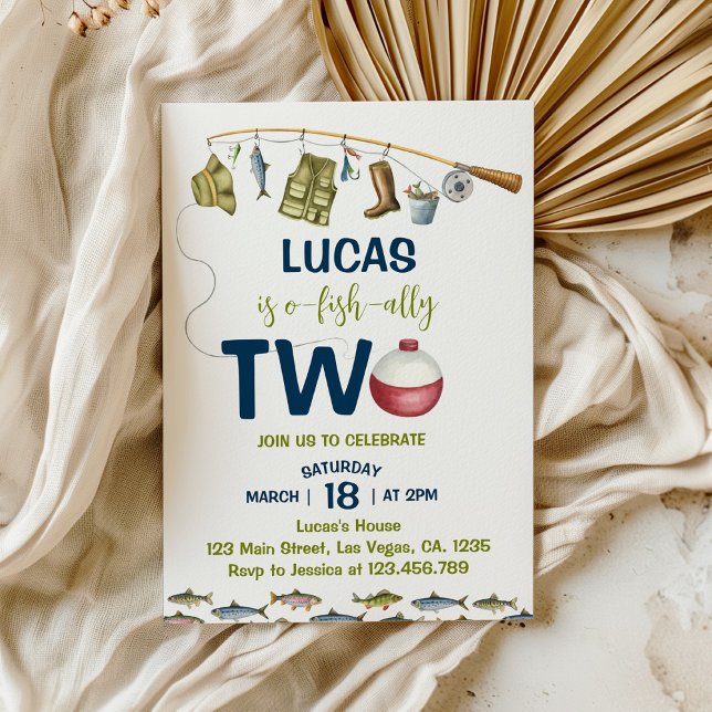 O Grande Um Pequeno Pescador Convite De Aniversári (Criador carregado)