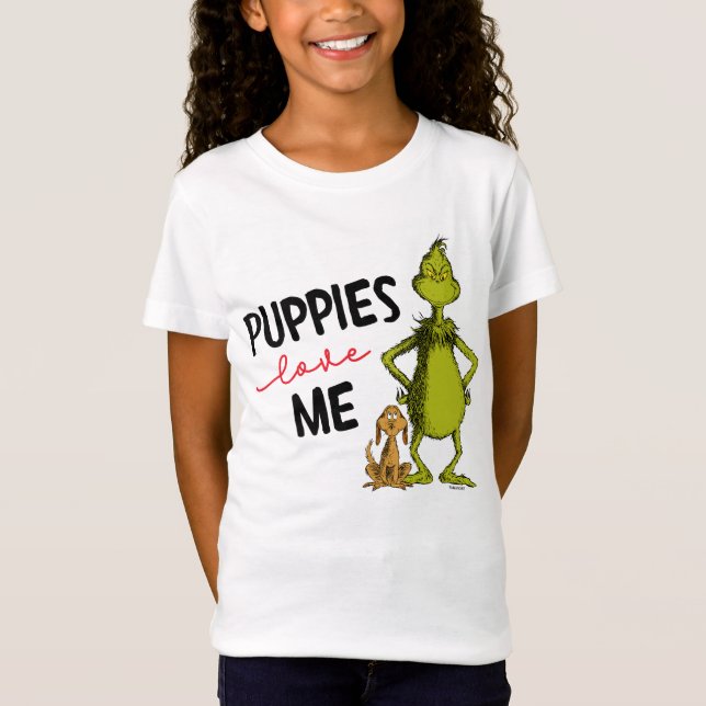 O Grinch e Max | Camiseta Cachorrinhos Me Amam (Frente)