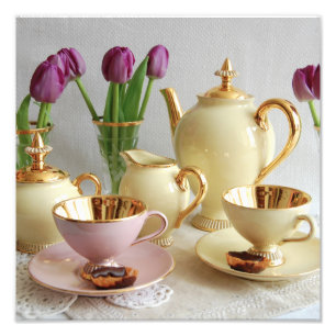O grupo de café do vintage e a arte da foto das