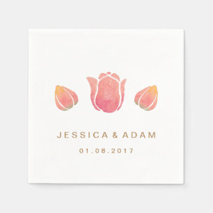 O guardanapo de papel Wedding da tulipa