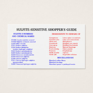 O guia do cliente Sulfito-Livre