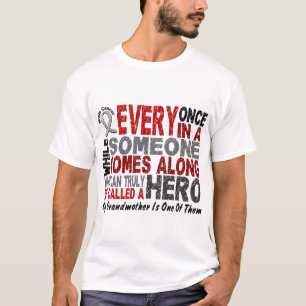 O HERÓI VEM AVANTE camisetas de 1 CANCRO CEREBRAL