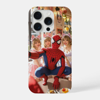 O Homem-Aranha tira uma selfie com adoráveis empre