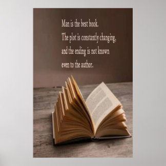 O homem é o melhor poster do livro