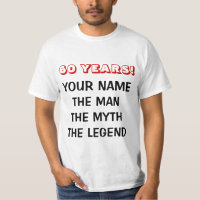 O homem mito a camisa da lenda dos 60º Aniversário