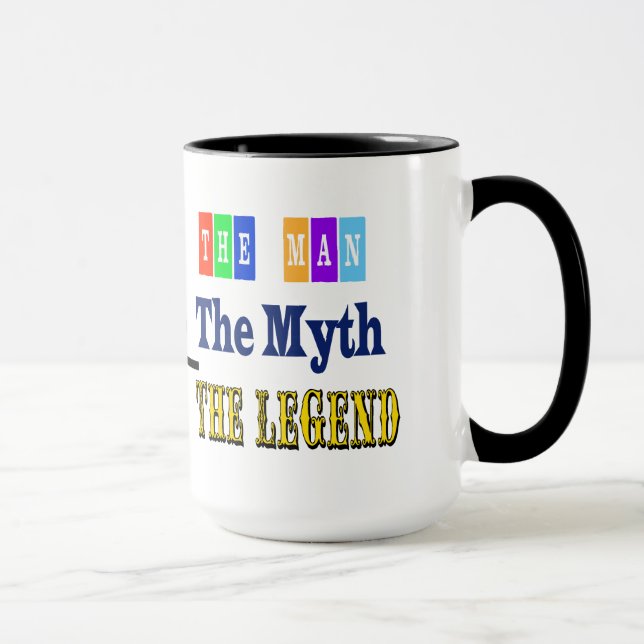 O homem, mito, caneca do radioamador da legenda (Direita)