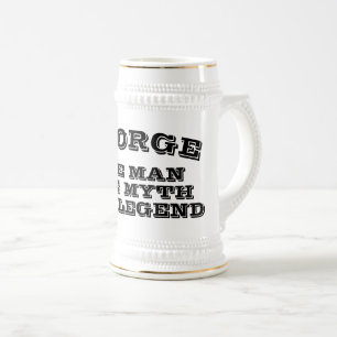 O homem mito lenda caneca de cerveja de cerveja en