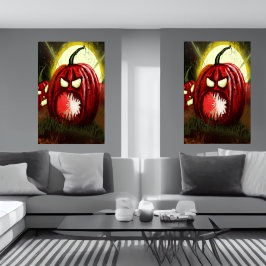 O horror da abóbora | AI Art Poster