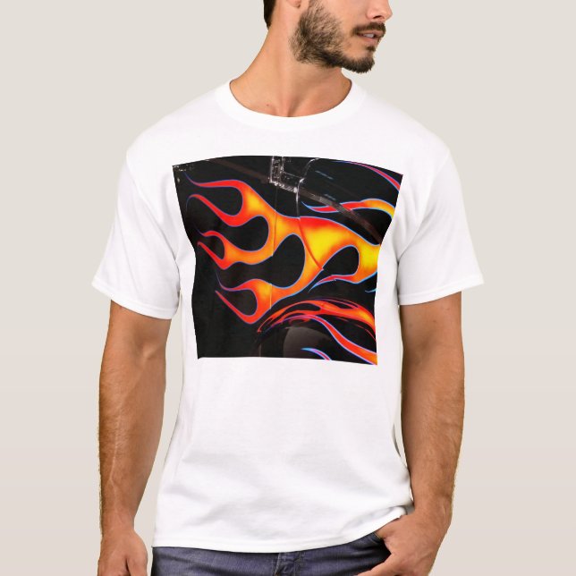 O hot rod arde o t-shirt (Frente)
