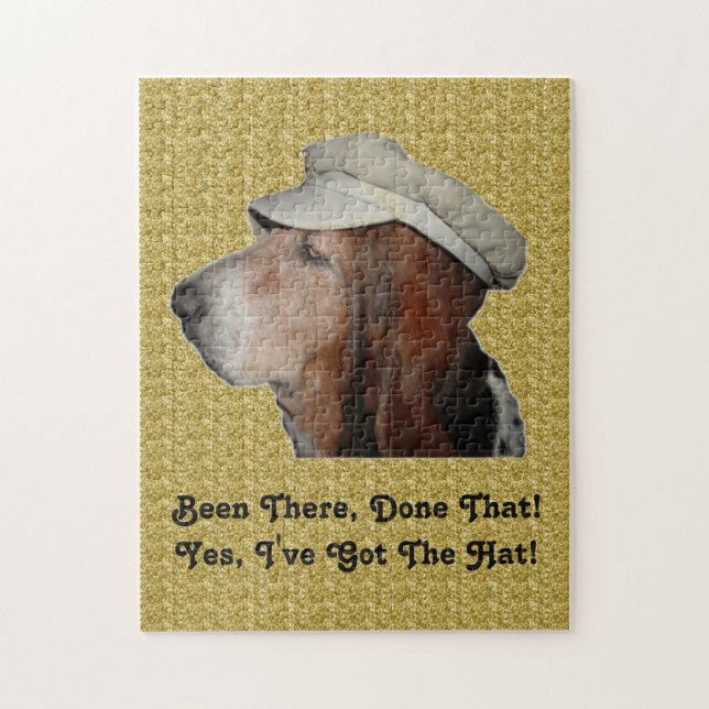 O Hound De quebra-cabeça Basset Estava Lá. (Vertical)