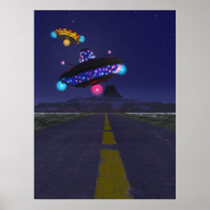 O impressão da estrada de Extraterestrial