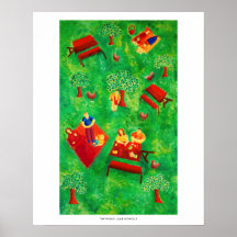O Impressão de Pintura em Pínico Contemporâneo de 