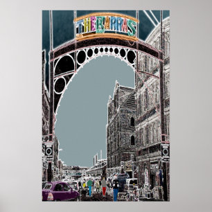 O impressão do poster de Glasgow do betume