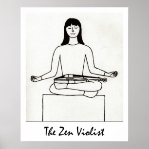 O impressão do Violist do zen