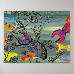 O impressão Groovy do aquário