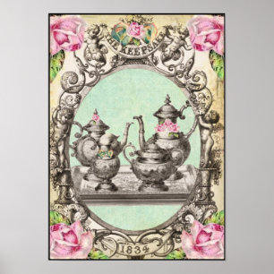 o impressão real da arte do tea party