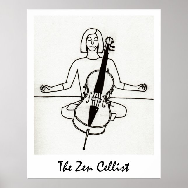 O impressão Zen Cellist (Frente)