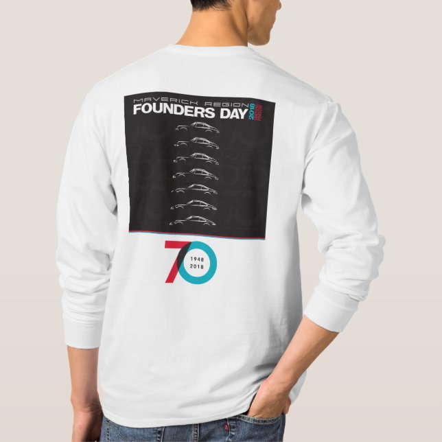 O independente desaba o t-shirt longo da luva dos (Verso)