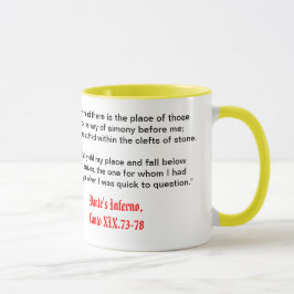 O inferno de Dante, caneca do Canto XIX