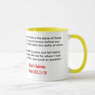 O inferno de Dante, caneca do Canto XIX