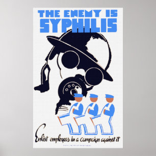 O inimigo é poster da sífilis