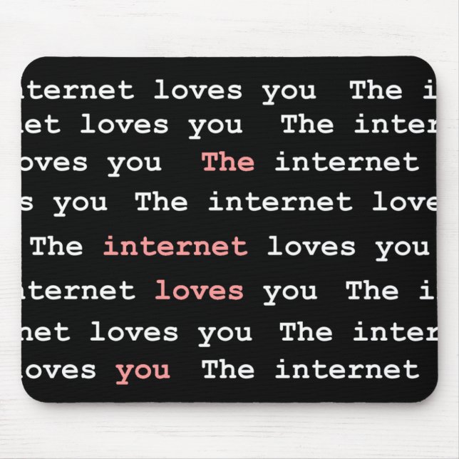 O Internet ama-o Mousepad (Frente)