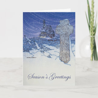 O inverno enrola o cartão de Natal