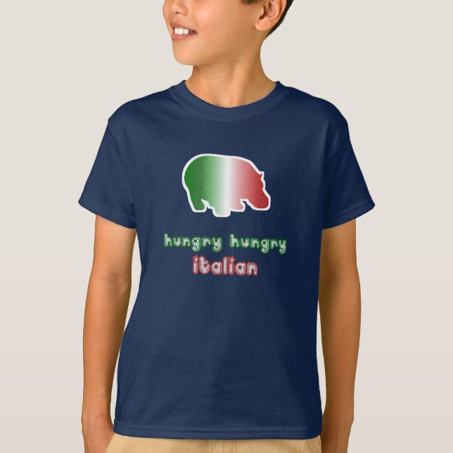 O italiano com fome caçoa o t-shirt (Frente)