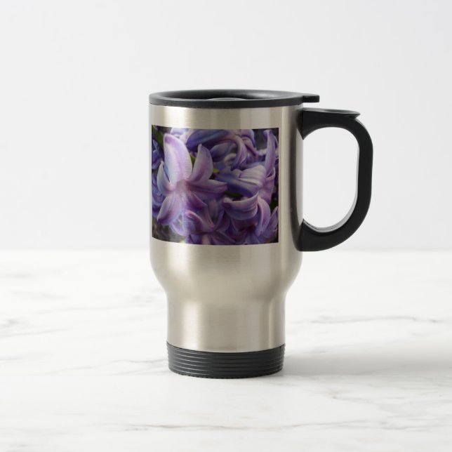O jacinto floresce a caneca de viagem (Direita)