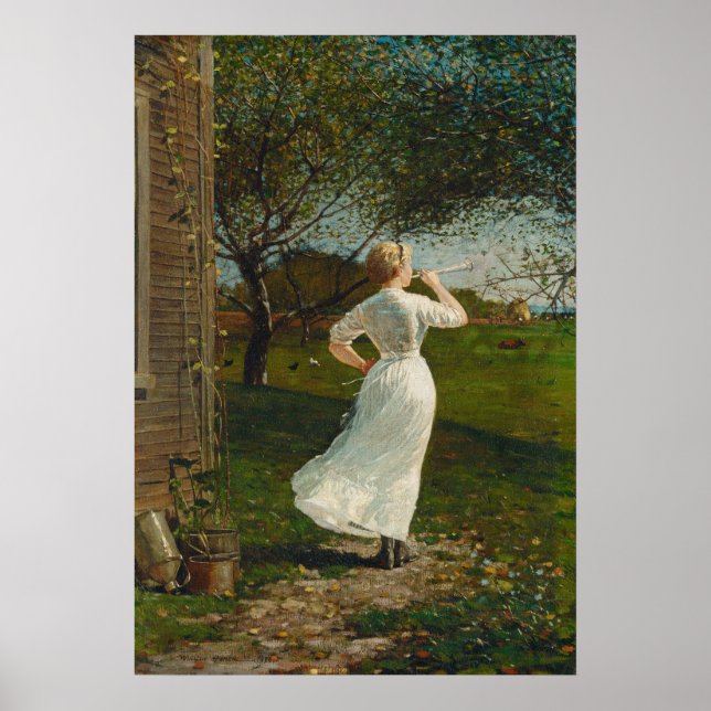 O Janto Horn - Winslow Homer Fine Art Poster (Frente)