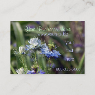 O jardim azul floresce cartões de visitas do