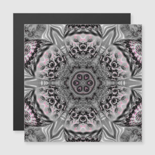 O Jardim Fractal Prateado Cartão Magnético