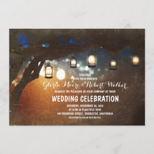 o jardim rústico ilumina convites de casamento das