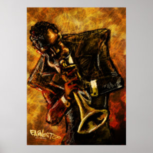 O jazz trabalha o poster