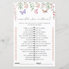 O Jogo das Borboletas do Chá de panela Ela Prefere